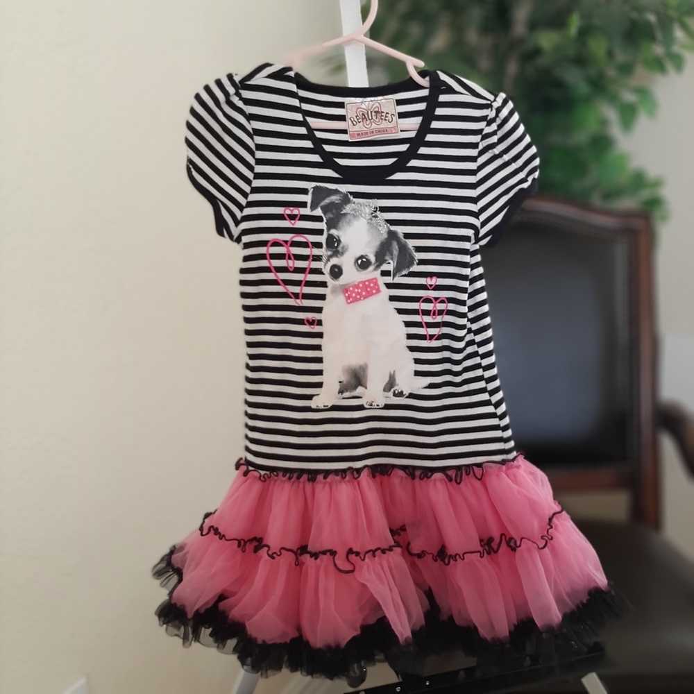 Beautees Puppy Tulle skirt dress Size 4